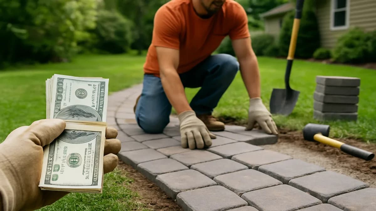 How Much Does a Paver Walkway Cost?. Paver walkways run $15 to $34 per square foot installed, more per square foot than a patio because there is far more cut