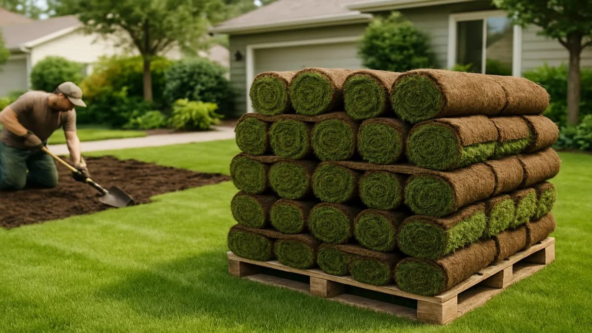 How Much Does Sod Cost?. Sod material runs $0.35 to $0.85 per square foot and a pallet covers 400 to 500 sq ft. Professional installation roughly